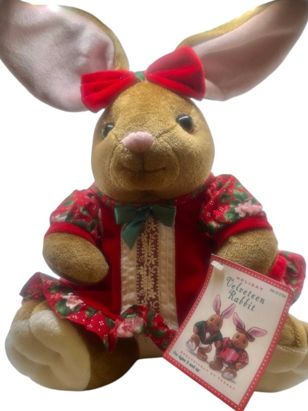 Christmas VELVETEEN RABBIT 14" New 1995